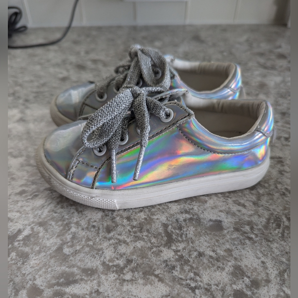 Baby Gap Silver iridescent sneakers-8c